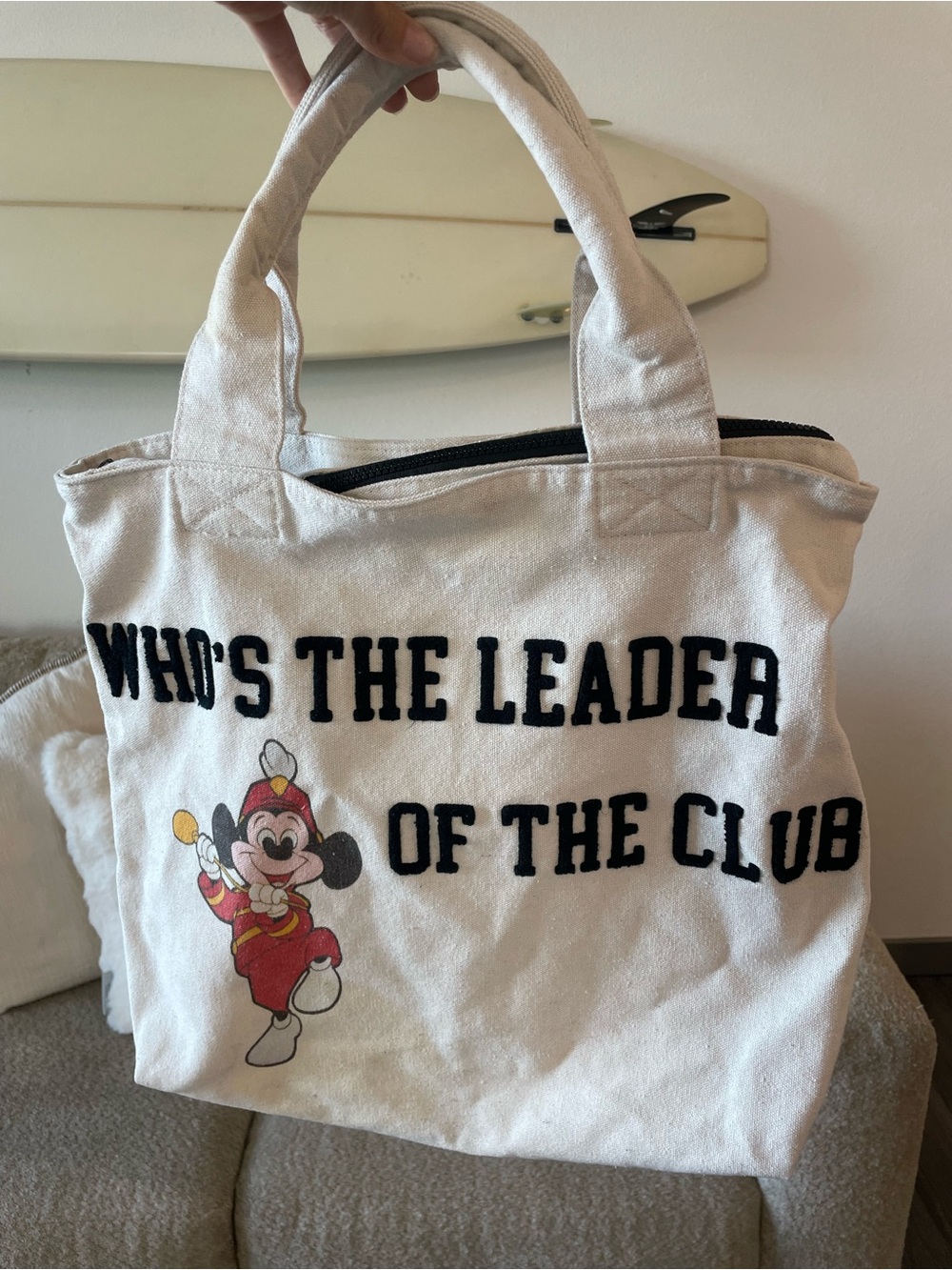 ✨ Canvas Tote Bag with Mickey Mouse Club Graphic Disney bag
